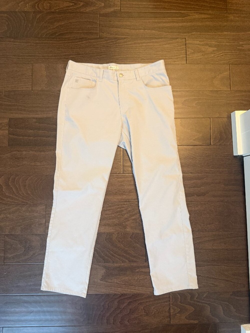 Peter Millar Men's 5-Pocket Performance Pants Light tan Size 34/30